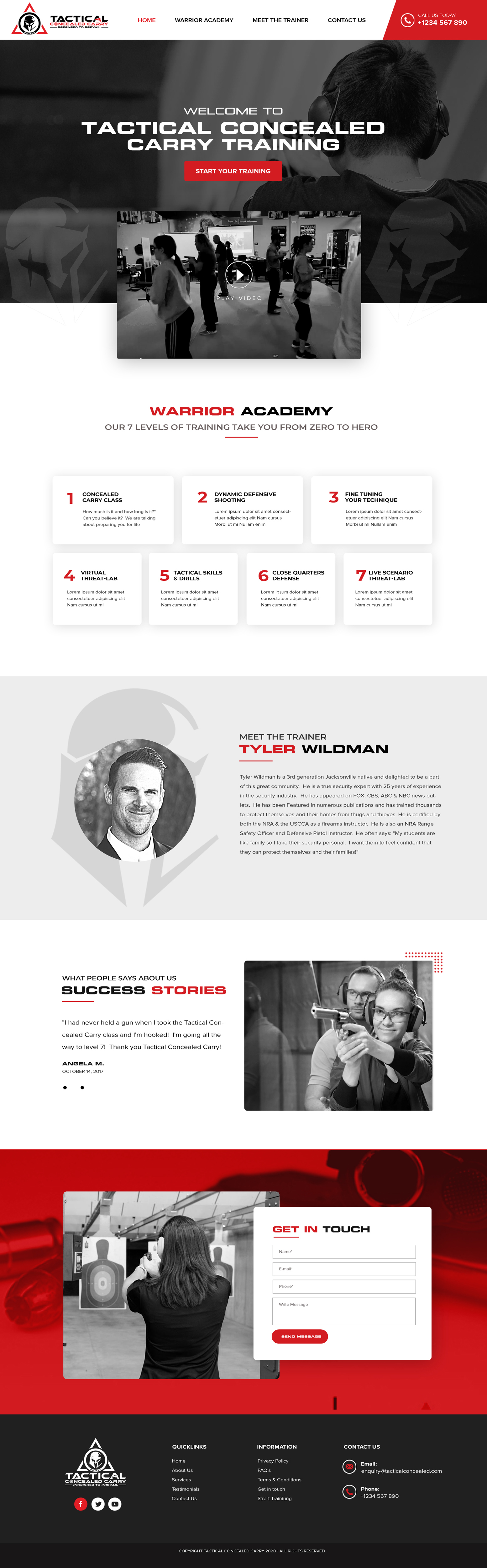 Web Design by Blue Sparrow for Tactical Concealed Carry | Design #26184819
