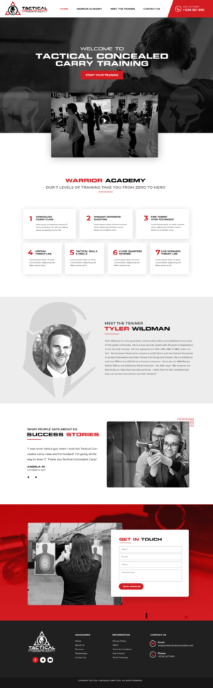 Web Design by Blue Sparrow for Tactical Concealed Carry | Design: #26184819