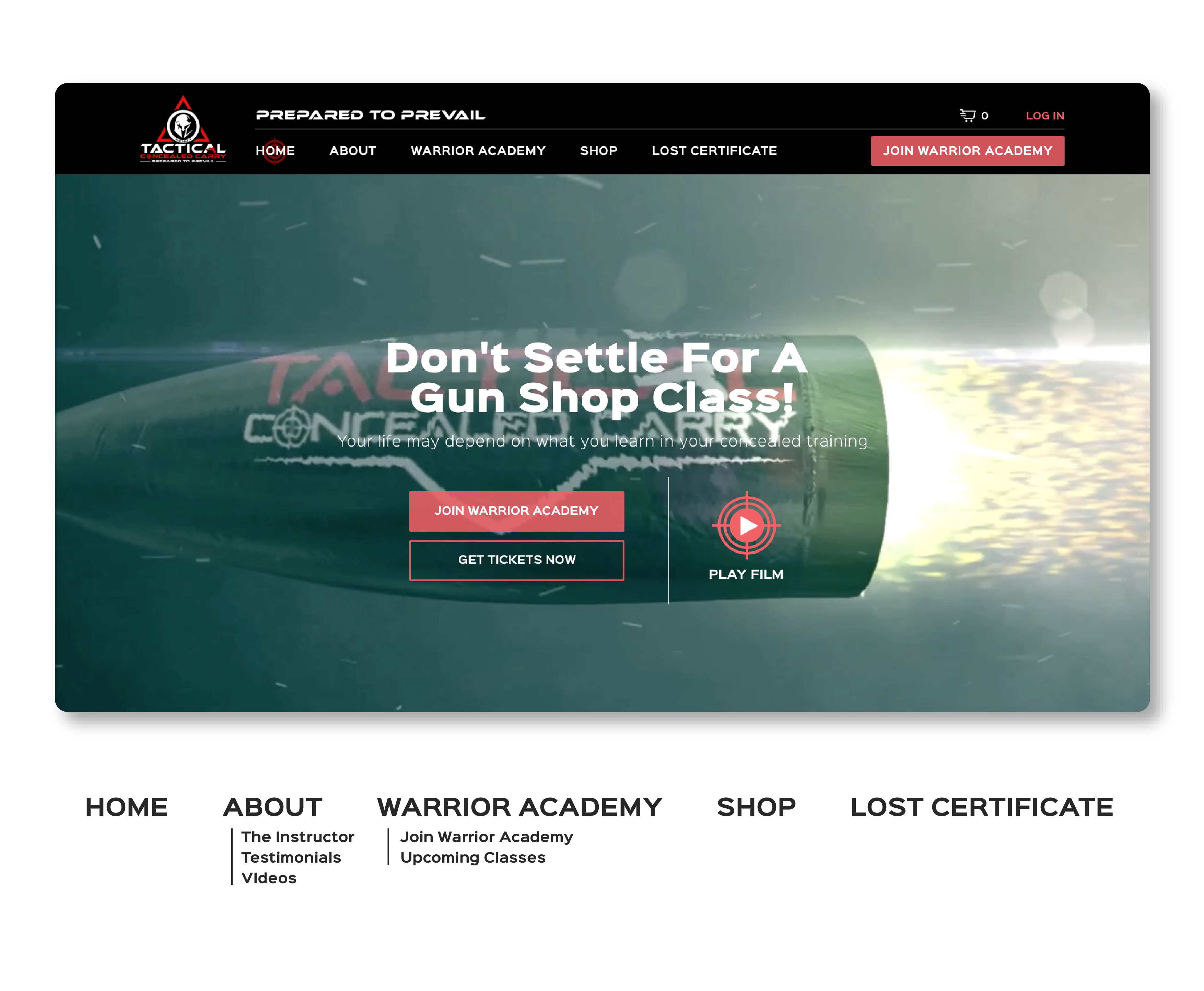 Web Design by aleeoe for Tactical Concealed Carry | Design #26185539