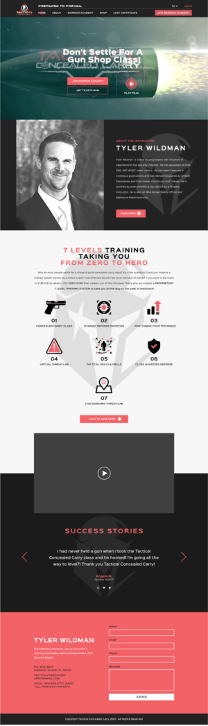 Web Design by aleeoe for Tactical Concealed Carry | Design: #26188116