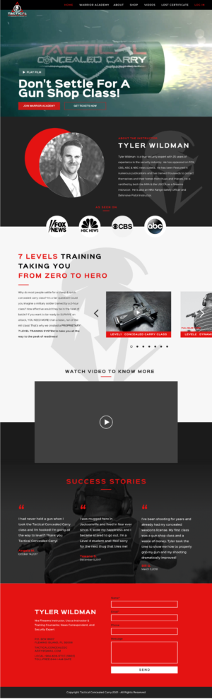 Web Design by aleeoe for Tactical Concealed Carry | Design: #26192225