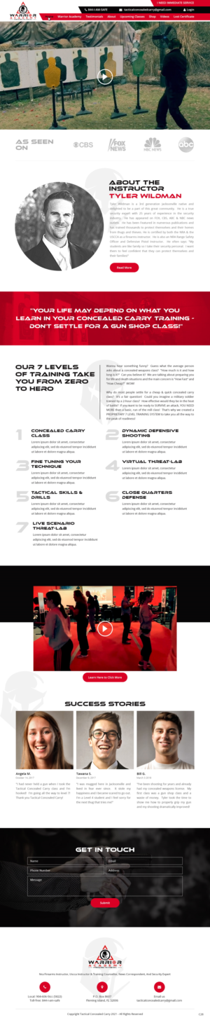 Diseño Web por pb para Tactical Concealed Carry | Diseño: #26162972