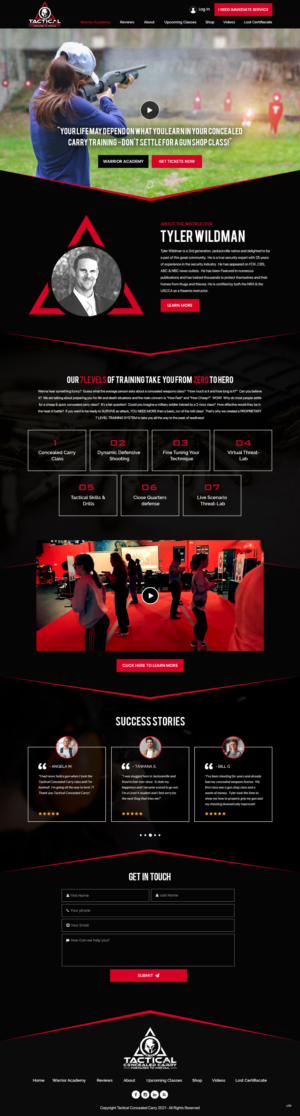 Diseño Web por pb para Tactical Concealed Carry | Diseño: #26162980