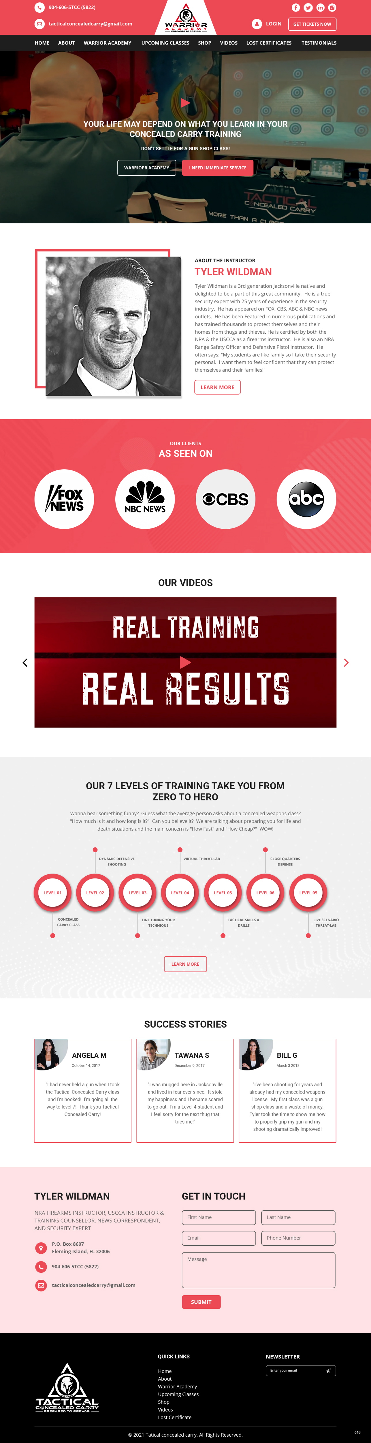 Web Design by pb for Tactical Concealed Carry | Design #26162986