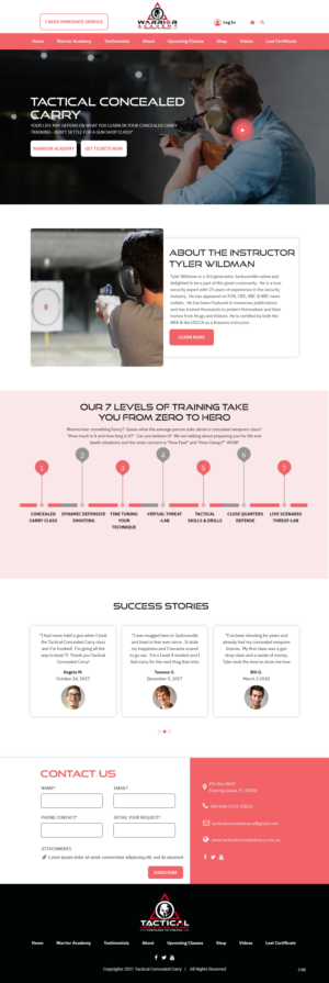 Diseño Web por pb para Tactical Concealed Carry | Diseño: #26162988