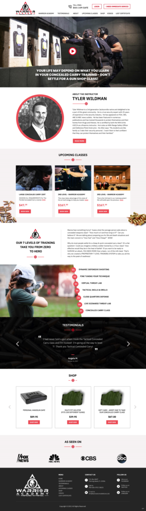 Diseño Web por pb para Tactical Concealed Carry | Diseño: #26162989