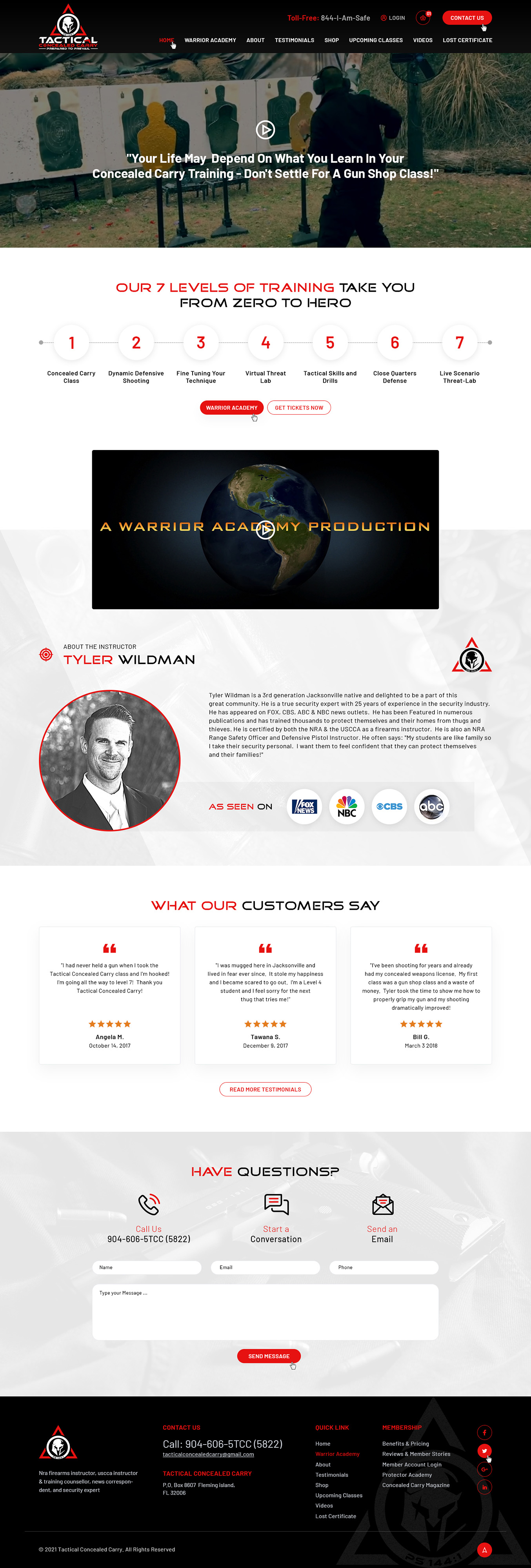 Web-Design von Ved Web Services für Tactical Concealed Carry | Design #26161723
