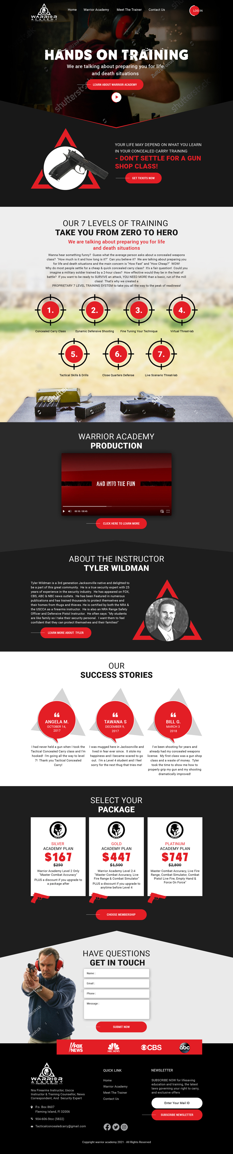Web Design by sai.designer87 for Tactical Concealed Carry | Design #26161332
