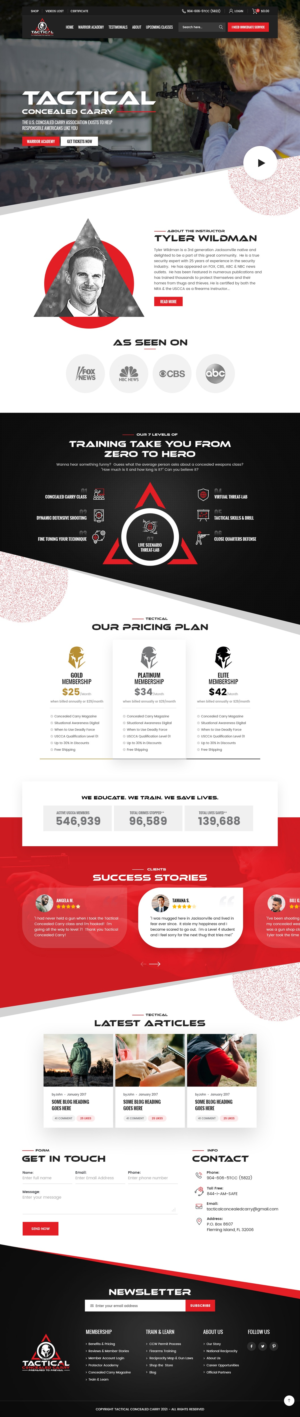 Web Design by nzdesigners for Tactical Concealed Carry | Design #26162643