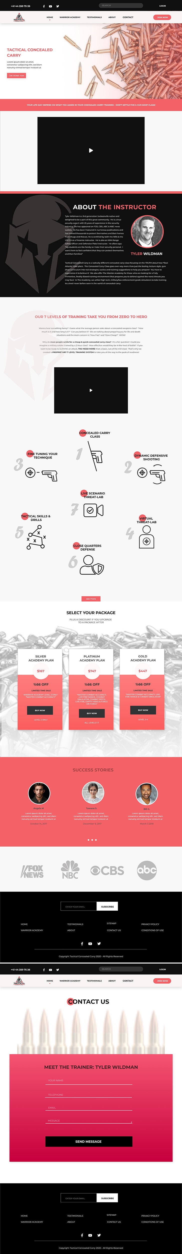 Web Design par fatima.t pour Tactical Concealed Carry | Design #26190652