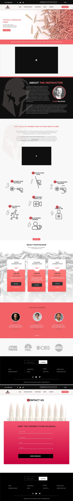 Web Design by fatima.t for Tactical Concealed Carry | Design: #26190652