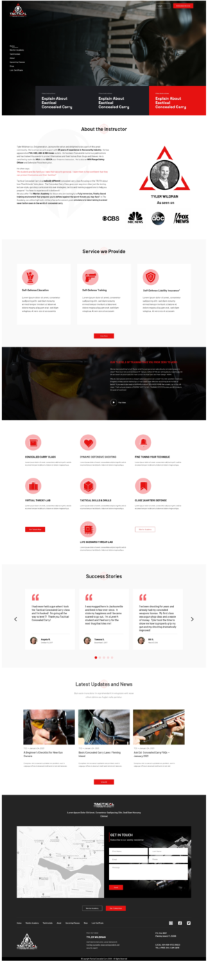 Web Design by Cre8r for Tactical Concealed Carry | Design: #26166397