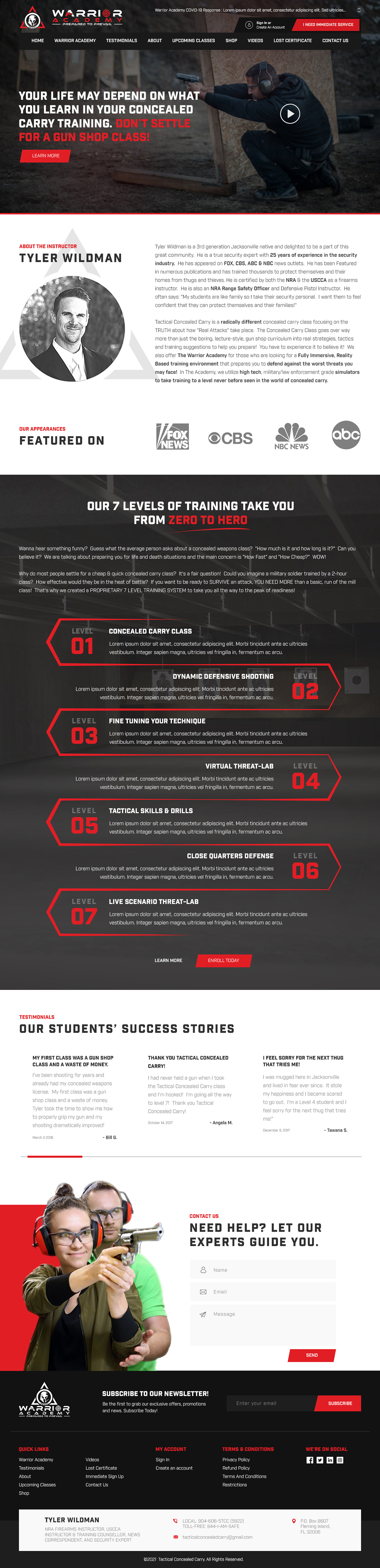 Web Design by Derek Media for Tactical Concealed Carry | Design #26174427