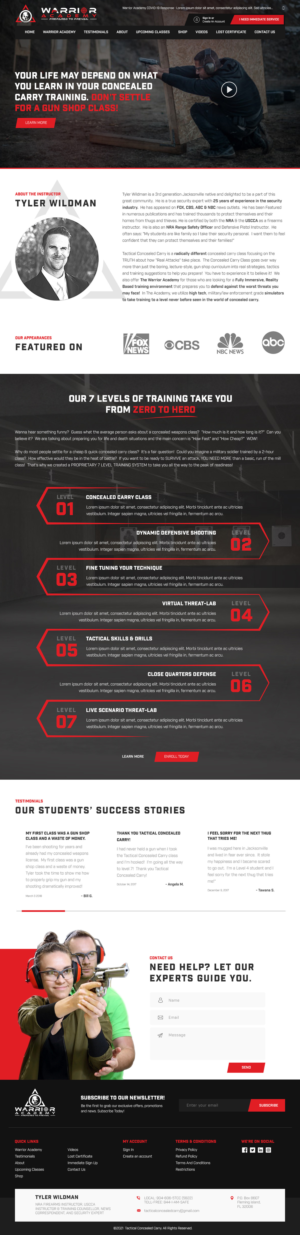 Web Design by Derek Media for Tactical Concealed Carry | Design: #26174427