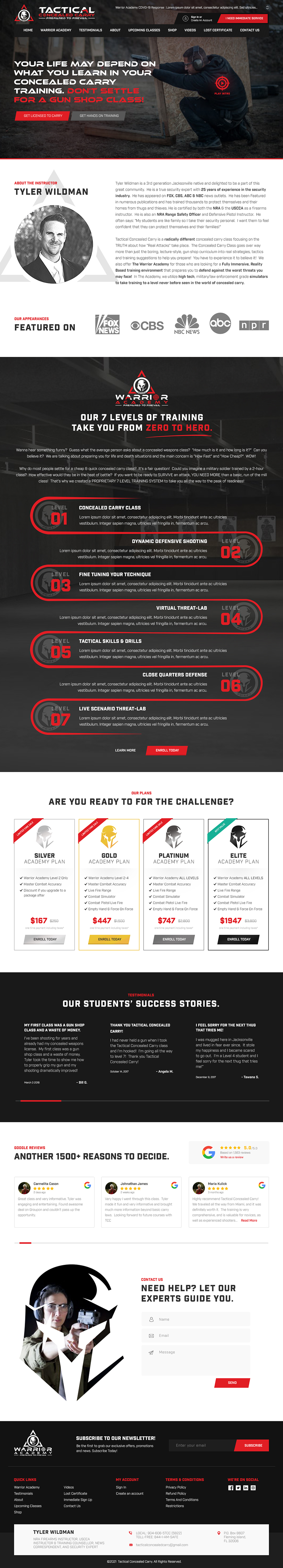 Web Design by Derek Media for Tactical Concealed Carry | Design #26190032