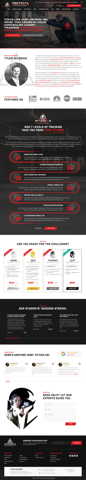Web Design by Derek Media for Tactical Concealed Carry | Design: #26196862
