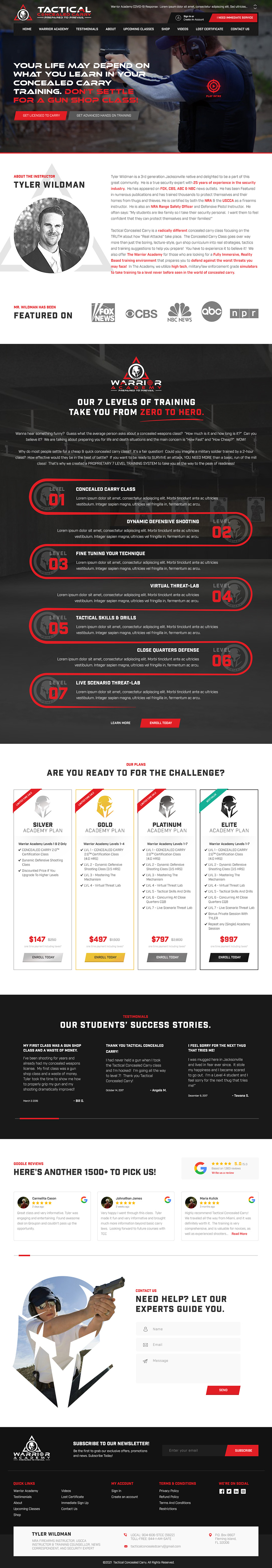 Web Design by Derek Media for Tactical Concealed Carry | Design #26200935