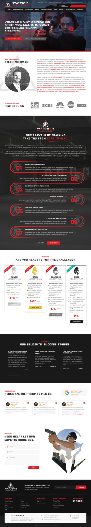 Web Design by Derek Media for Tactical Concealed Carry | Design: #26200936