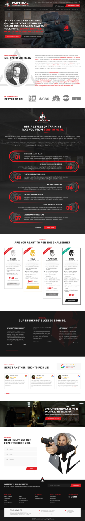 Web Design by Derek Media for Tactical Concealed Carry | Design: #26206763