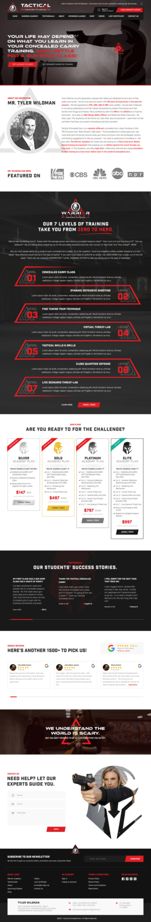 Web Design by Derek Media for Tactical Concealed Carry | Design: #26228577