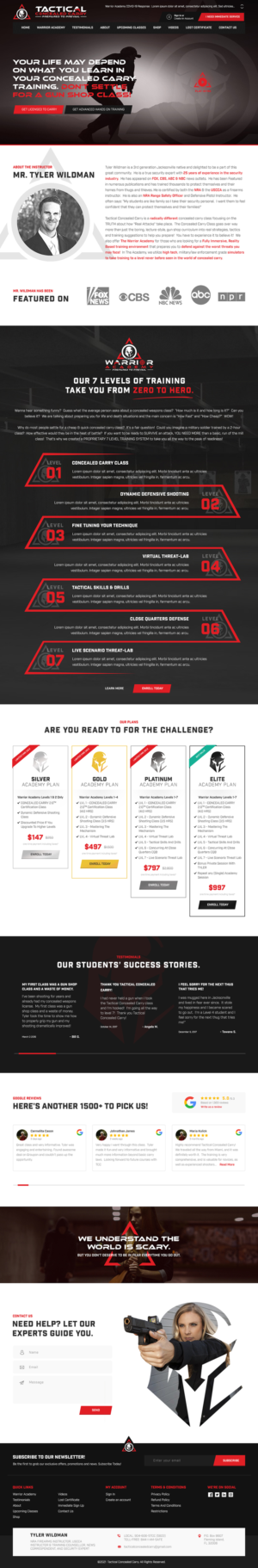 Diseño Web por Derek Media para Tactical Concealed Carry | Diseño: #26228578