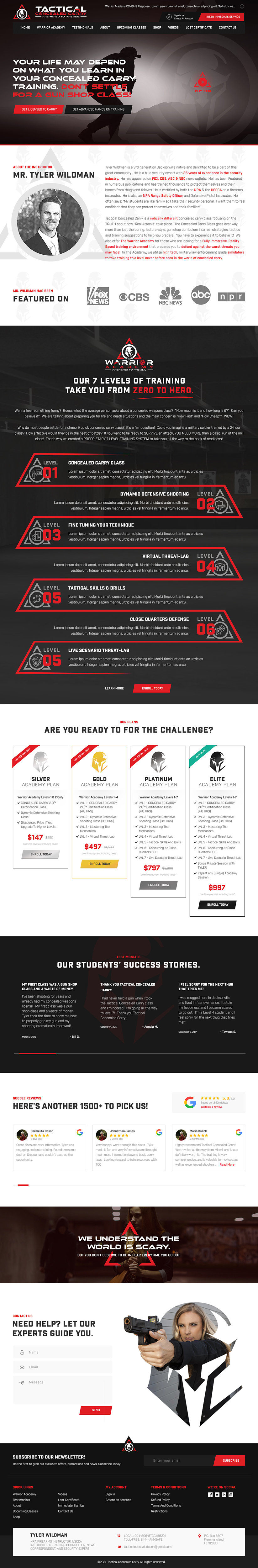 Web Design by Derek Media for Tactical Concealed Carry | Design #26237403