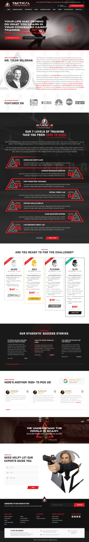 Web Design by Derek Media for Tactical Concealed Carry | Design: #26237403