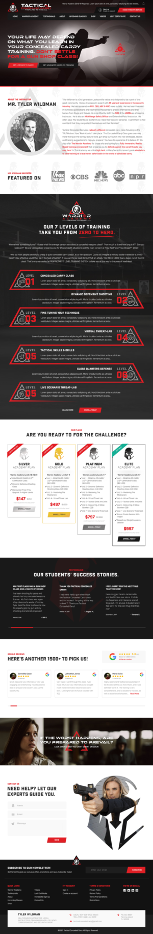 Web Design by Derek Media for Tactical Concealed Carry | Design: #26244343