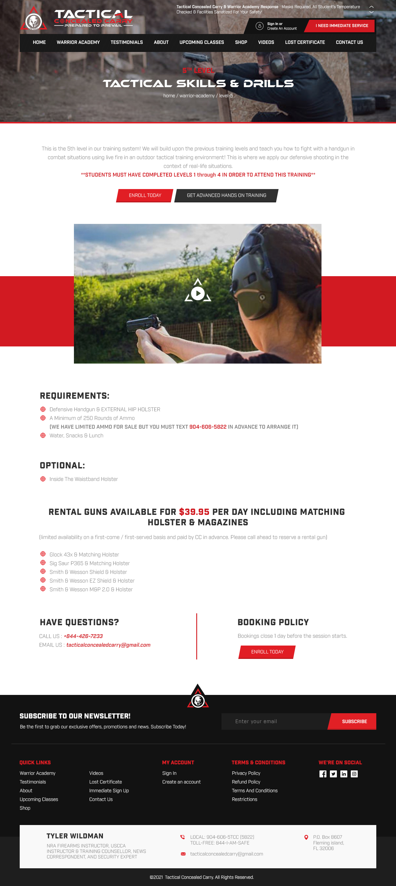 Web Design by Derek Media for Tactical Concealed Carry | Design #26249355
