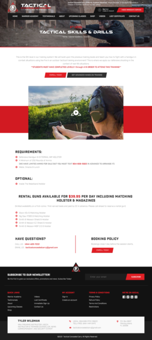 Web Design by Derek Media for Tactical Concealed Carry | Design: #26249355
