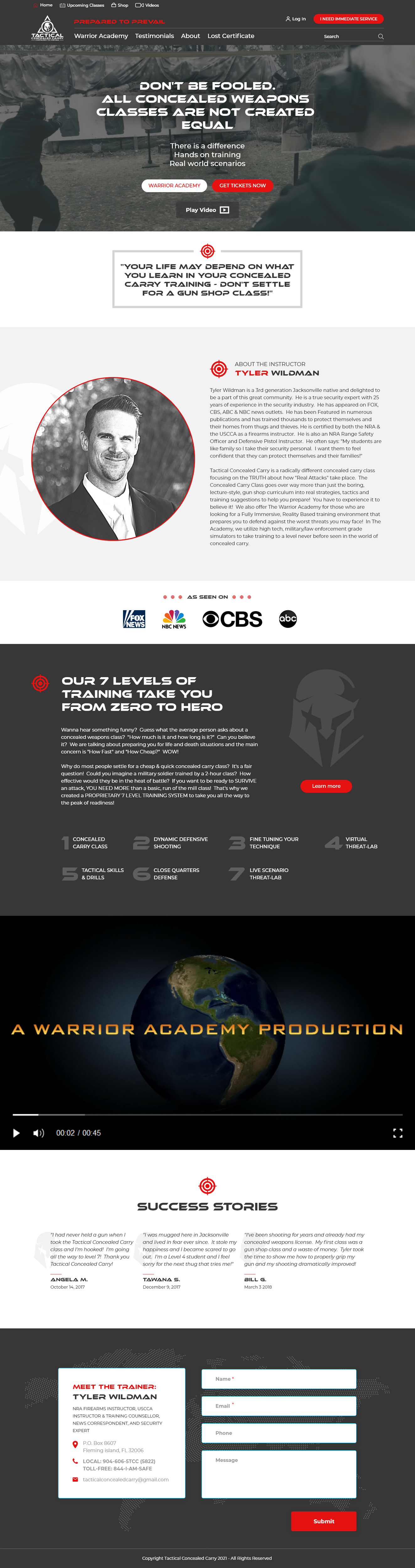 Web Design by Jesse Yusufu for Tactical Concealed Carry | Design #26163643