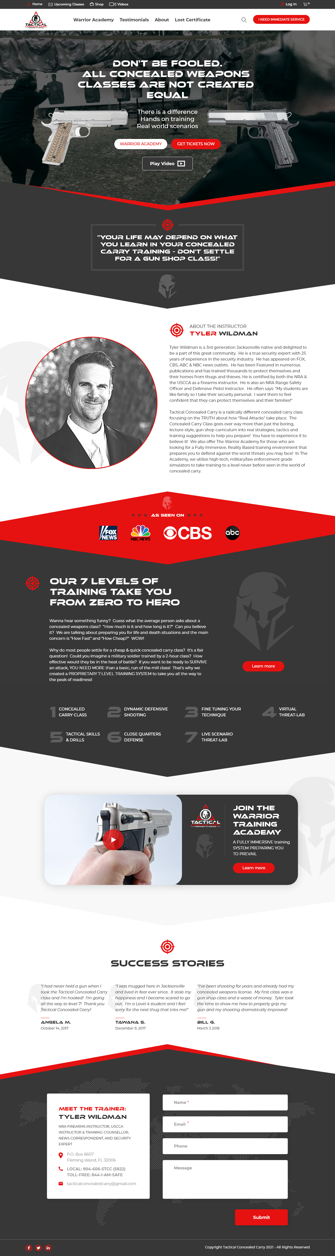 Web Design by Jesse Yusufu for Tactical Concealed Carry | Design #26163761