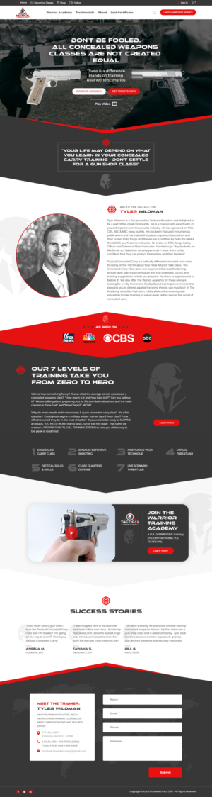 Web Design by Jesse Yusufu for Tactical Concealed Carry | Design: #26163761