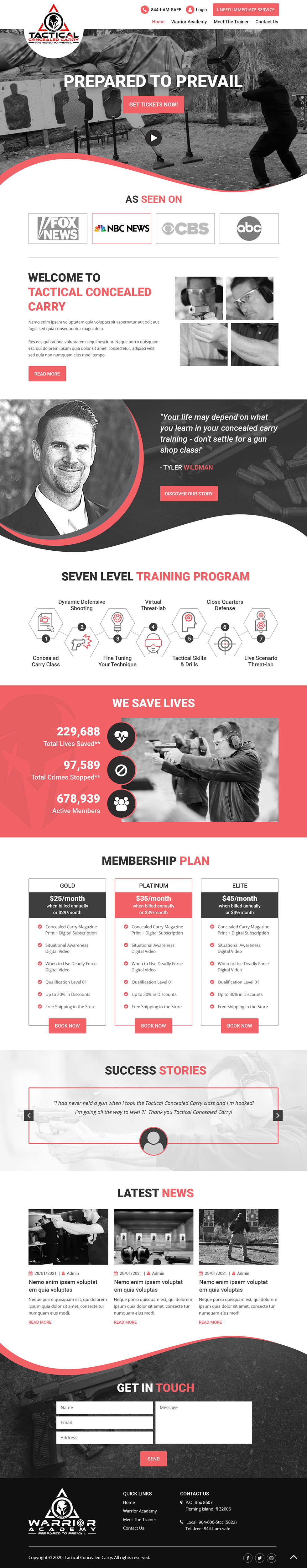 Web Design by Starlyn DS for Tactical Concealed Carry | Design #26162281