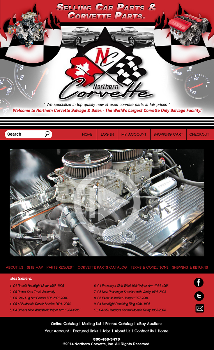 Wordpress Design by jc apanto for Corvette salvage | Design #3082862