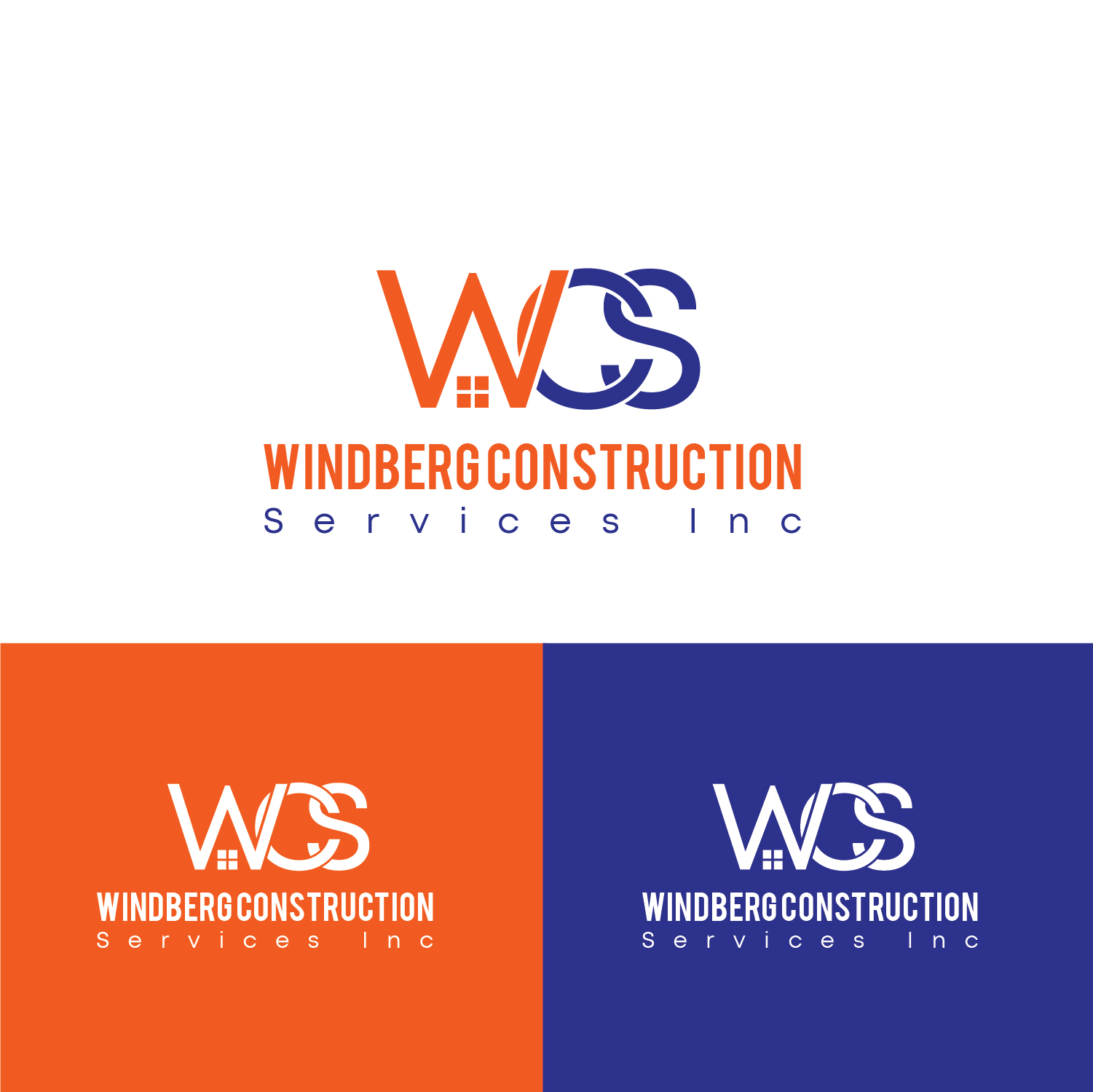 Logo Design by Maxo-Biz for Windberg Construction Services Inc  | Design #26160829