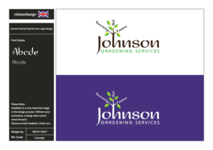 Logo Design by [n]visionDesign for Johnson Gardening Services Ltd | Design #26162027