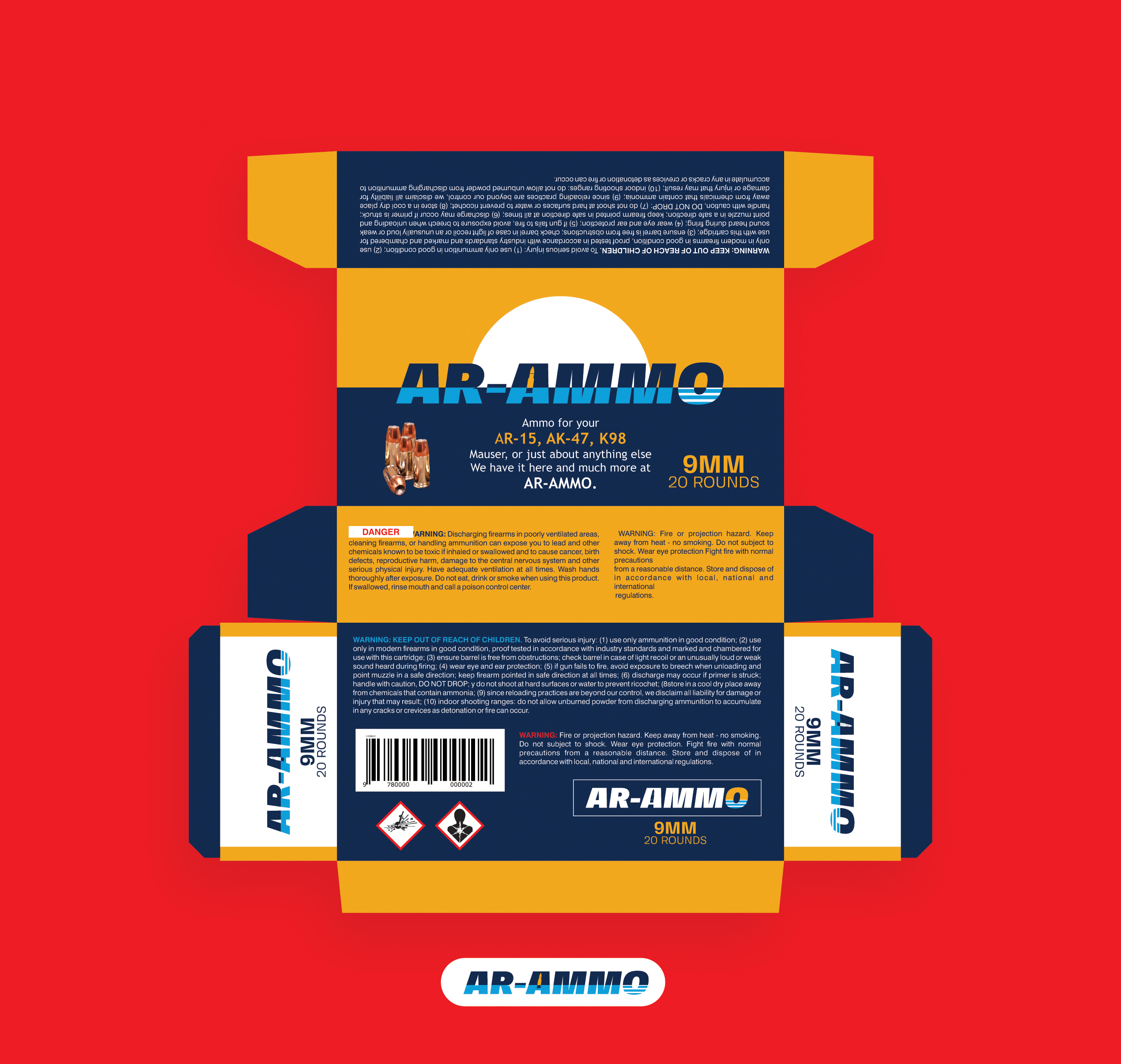 Logo Design by Tuba Art Studio. IZ (IMRAN ZW) for AR-Ammo LLC | Design #26163930