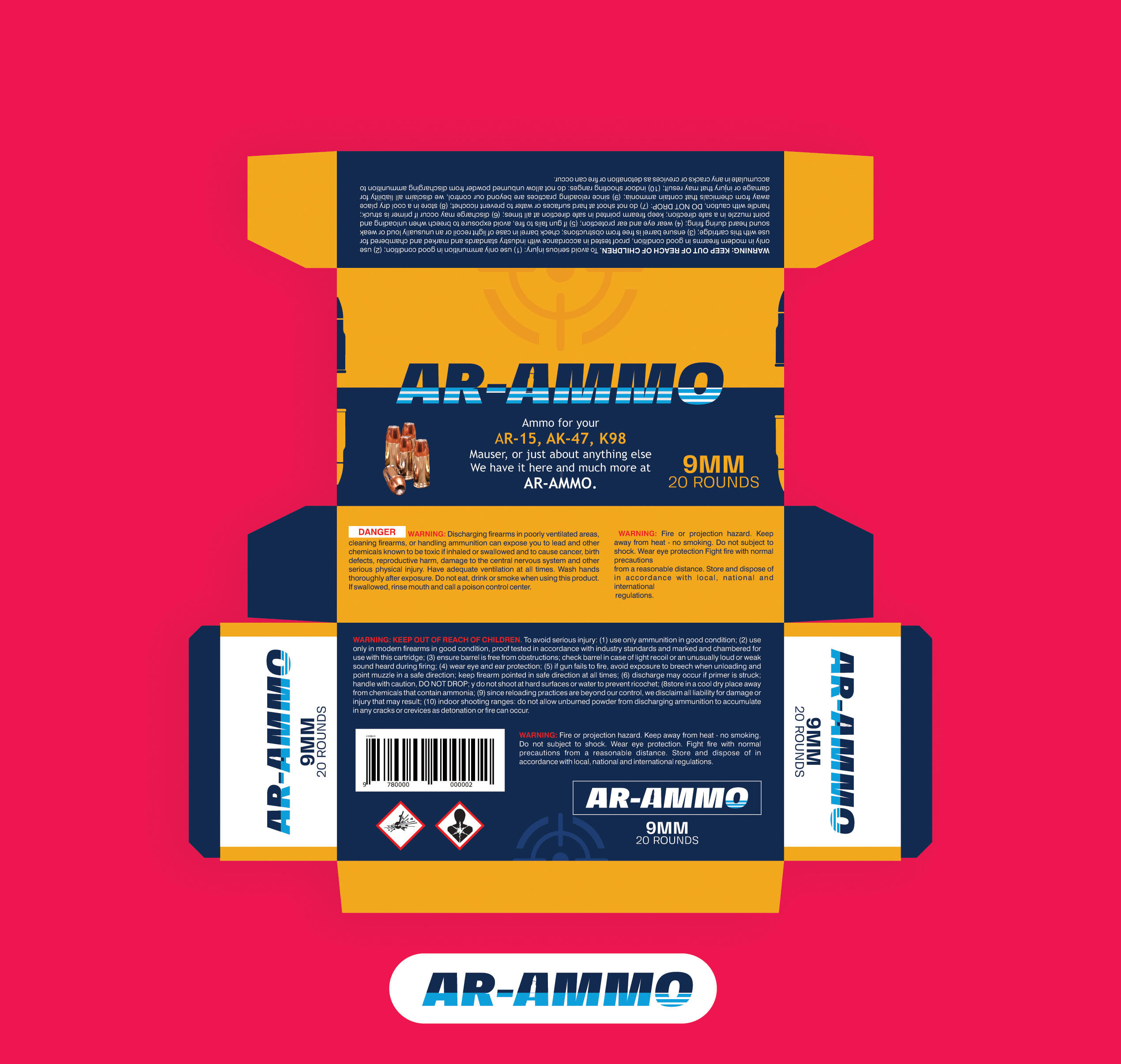 Diseño de Logo por Tuba Art Studio. IZ (IMRAN ZW) para AR-Ammo LLC | Diseño #26163968