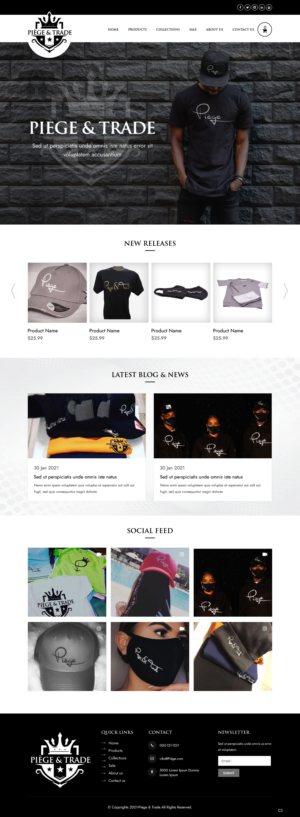 Diseño Web por pb para Piège & Trade | Diseño: #26173854