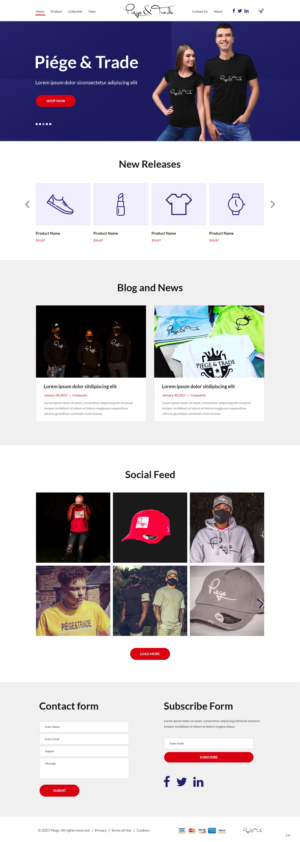 Diseño Web por pb para Piège & Trade | Diseño: #26173856
