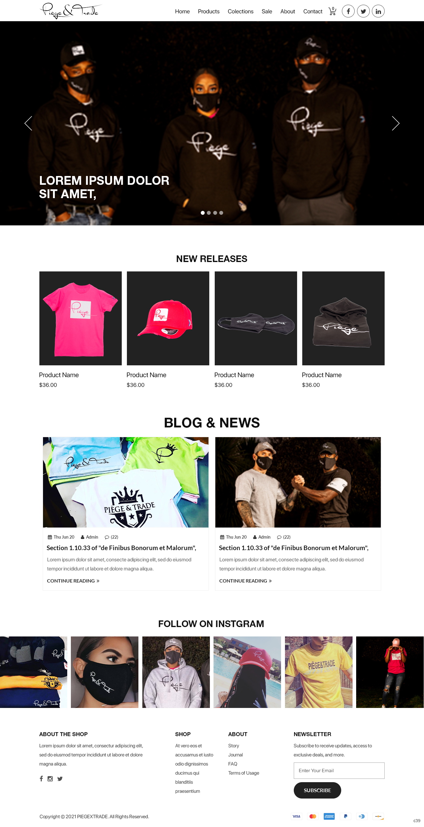 Web Design by pb for Piège & Trade | Design #26173859