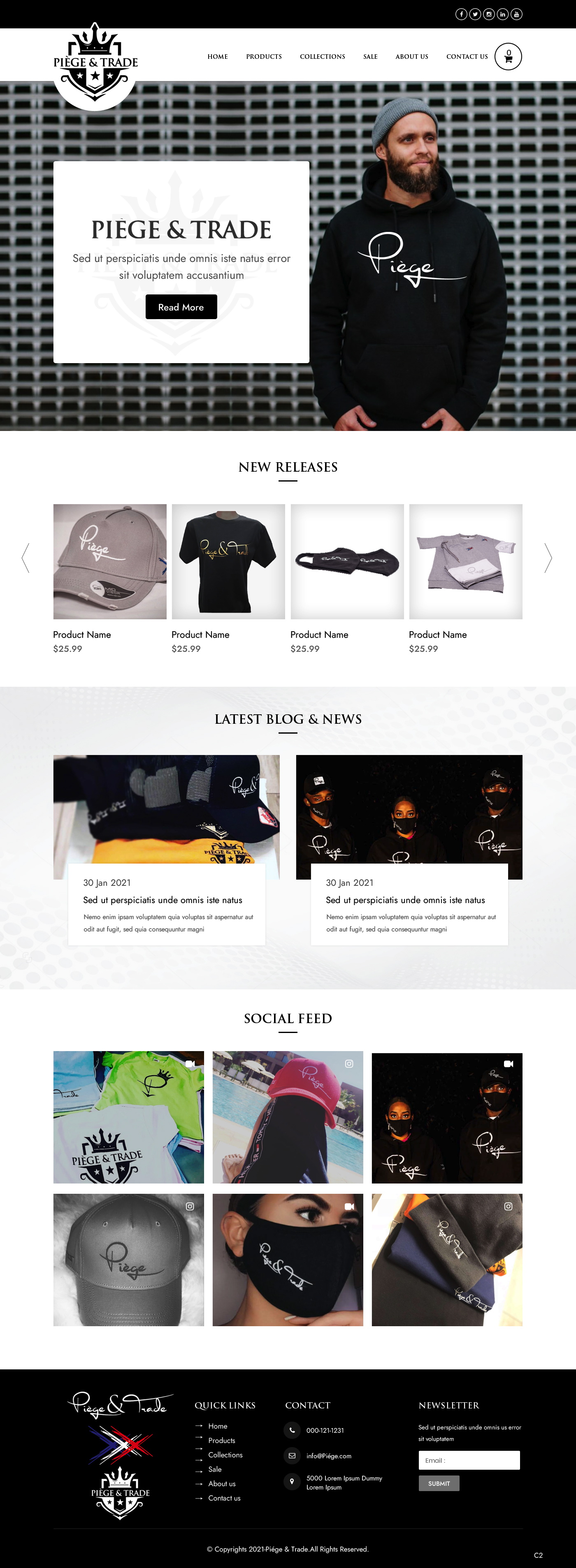 Web Design by pb for Piège & Trade | Design #26196433