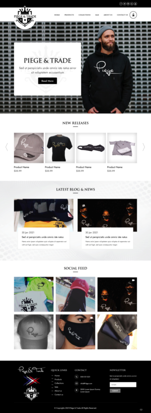 Web Design by pb for Piège & Trade | Design: #26196433