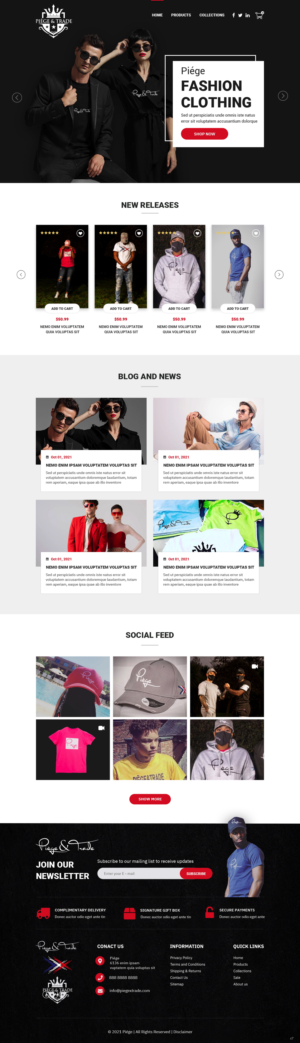 Diseño Web por pb para Piège & Trade | Diseño: #26196435