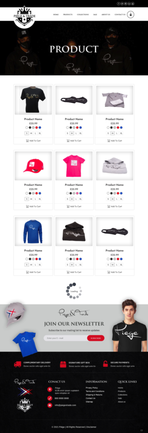 Diseño Web por pb para Piège & Trade | Diseño: #26223411
