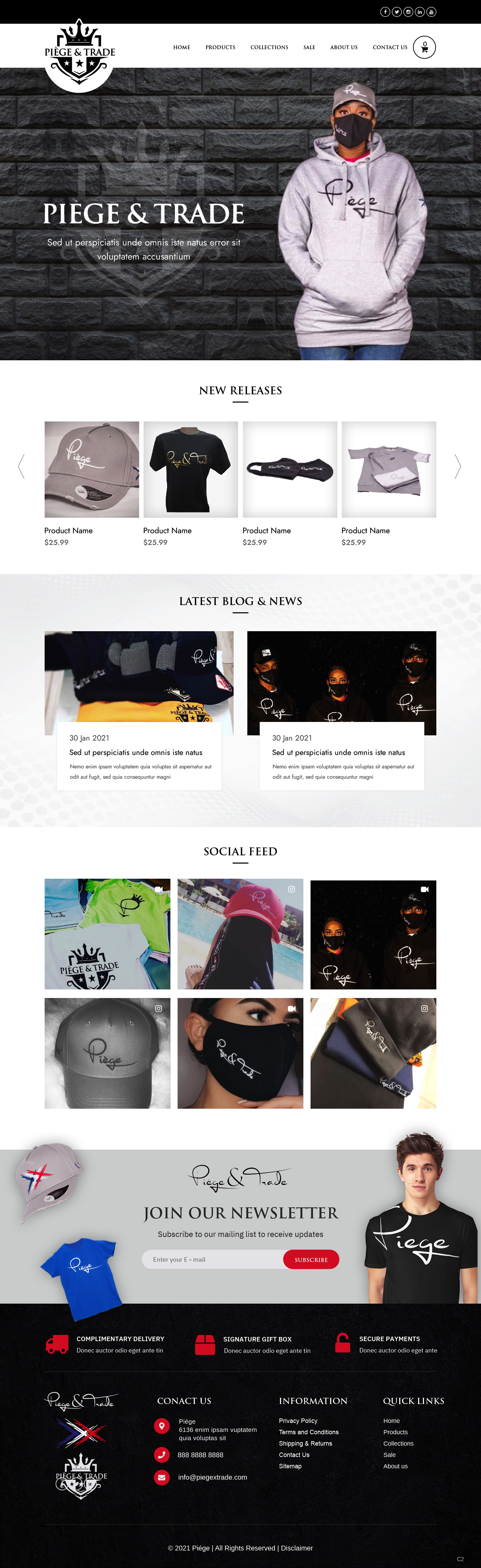 Diseño Web por pb para Piège & Trade | Diseño: #26223412