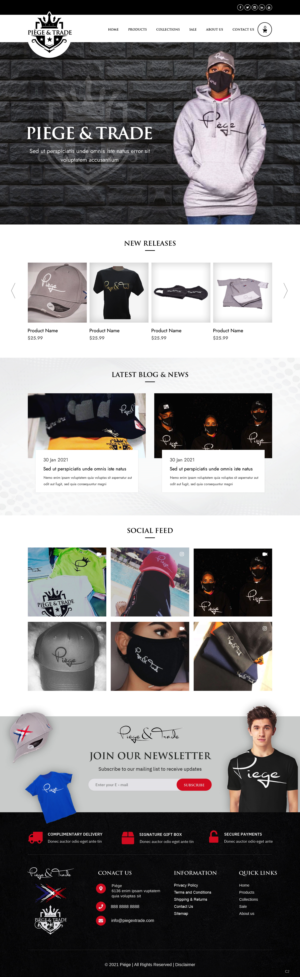 Diseño Web por pb para Piège & Trade | Diseño #26223412