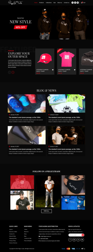 Diseño Web por Titan Eagle para Piège & Trade | Diseño: #26174348