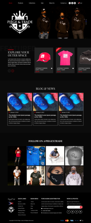 Web Design by Titan Eagle for Piège & Trade | Design: #26190001